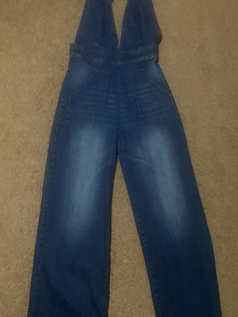 Dollhouse Blue Denim Wide-Leg Jumpsuit with Patch Pockets - Picture 2 of 11